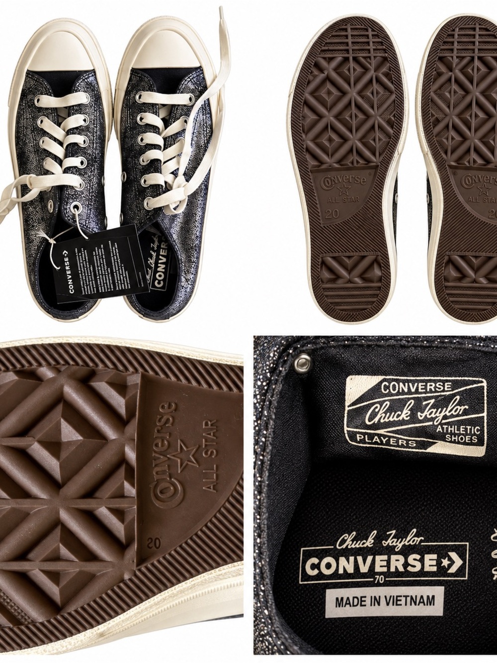 CONVERSE CHUCK 70 METALLIC LOW-TOP SNEAKERS SIZE 6.5 NWT